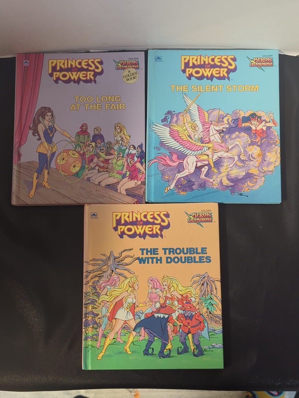 She-Ra Princess Of Power Golden Books Lot Of 3 1985 Hardcover Motu (3)
